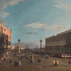 Giovanni Antonio Canal, detto Canaletto - Piazzetta San Marco con la Loggetta e la Libreria