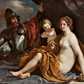 Giovanni Francesco Barbieri, detto Guercino - Venere, Cupido e Marte