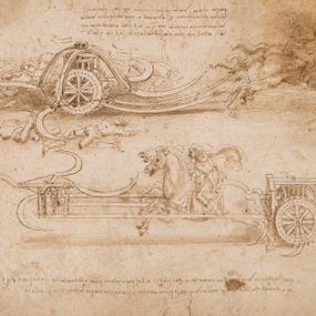 [object Object] - Studies of assault chariots equipped with scythes