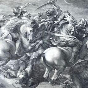 [object Object] - Fight of knights from the battle of Anghiari by Leonardo Da Vinci