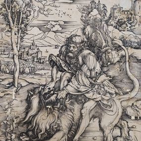 Albrecht Dürer - Sansone che uccide il leone