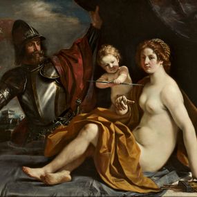 Giovanni Francesco Barbieri, detto Guercino - Venere, Marte e Amore