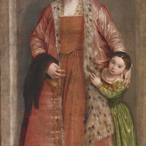 Paolo Caliari, detto il Veronese - Ritratto di Livia Thiene con sua figlia Deidamia