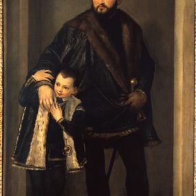 Paolo Caliari, detto il Veronese - Ritratto di Iseppo Porto con suo figlio Leonida