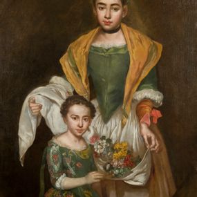 [object Object] - Portrait of two girls, the two sisters