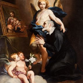 [object Object] - San Filippo Neri in preghiera davanti a un’immagine della B.V. Maria