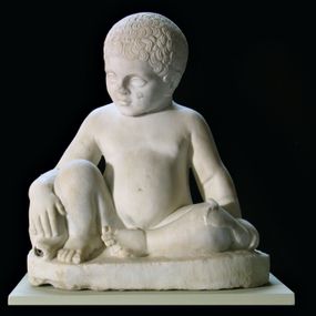 null - Garden figurine with putto