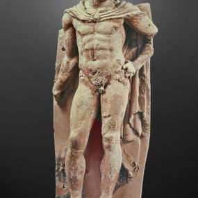 null - Frontal statue of the terracotta belvedere temple
