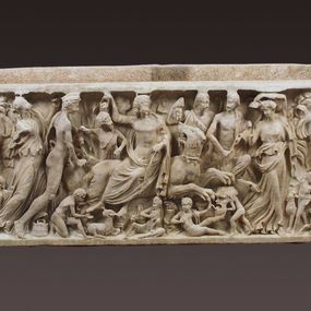 null - Sarcophagus with myth of marble dionysus.
