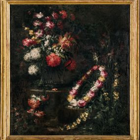 null - Flowerpot and wreath