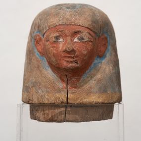 null - Lid of human-headed canopic jar