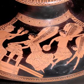 null - Kalpis with red figures with harpies at the court of Phineus
