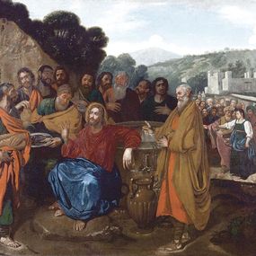 Aniello Falcone - Cristo e la samaritana
