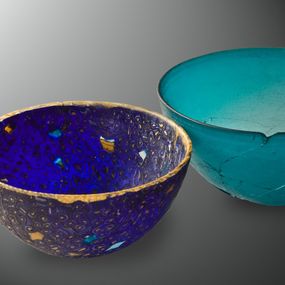 null - Glass bowls worked in mosaic
