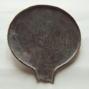 null - Specchio in bronzo con Lasa