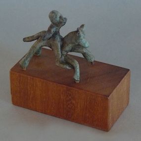 null - Figurine of warrior on horseback