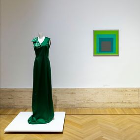 [object Object] - Vestito in seta verde