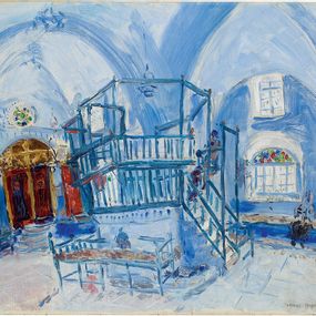 Marc Chagall - Interno di una sinagoga a Safed