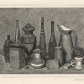 [object Object] - Large still life with lamp on the right