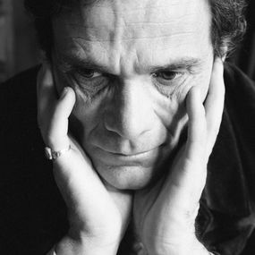 null - Pier Paolo Pasolini in his home at EUR