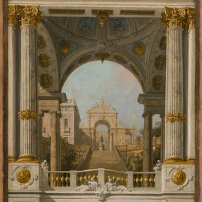 Giovanni Antonio Canal, detto Canaletto - Veduta prospettica (Scenografia teatrale) 