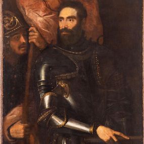 [object Object] - Porträt von Pier Luigi Farnese in Rüstung
