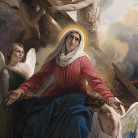 Francesco Hayez - La Vergine addolorata con gli angeli e i simboli della Passione