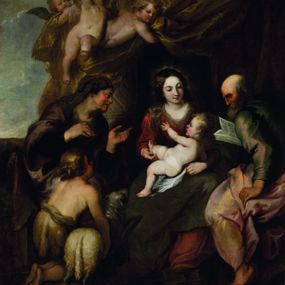 [object Object] - Holy family with St. John and St. Elizabeth