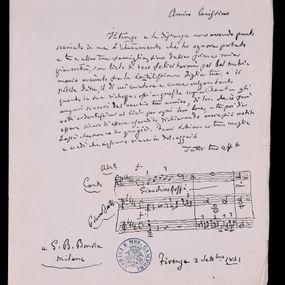 null - Letter from Gioacchino Rossini to Giovanni Battista Bonola