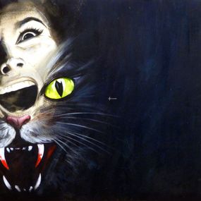 null - Original sketch of the film The Nine-Tailed Cat by Dario Argento