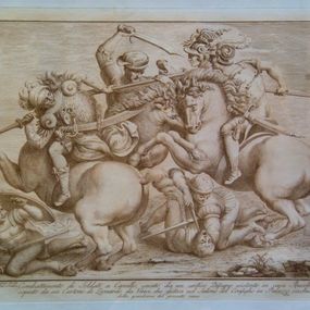 [object Object] - Lotta di cavalieri dalla Battaglia di Anghiari di Leonardo Da Vinci