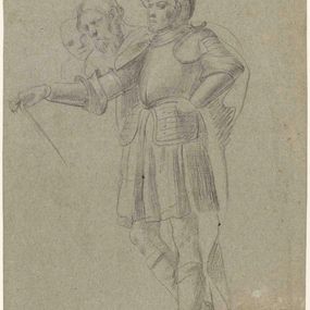 Giovanni Battista Caracciolo, detto Battistello - Militare con teste di altre due figure