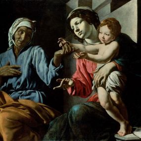 [object Object] - Madonna with child and Saint Anne