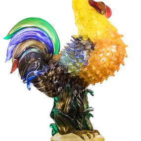 null - Rooster in polychrome Murano glass
