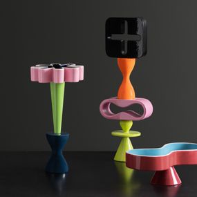 [object Object] - Flower vase, Totem and Bolo fuchsia Symbolik collection
