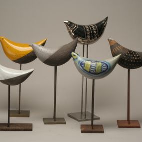 [object Object] - Six little birds, different decorations