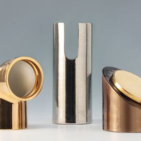 [object Object] - Cendrier de la série Tubi, Vase de la série Accessoires et Boîte de la série Oblique
