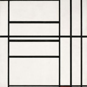 Piet Mondrian - Composizione n. 1 con grigio e rosso 1938  Composizione con rosso 1939