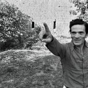 [object Object] - Pier Paolo Pasolini at the Chia Tower, Viterbo