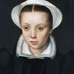 null - Portrait of a girl with a white cap