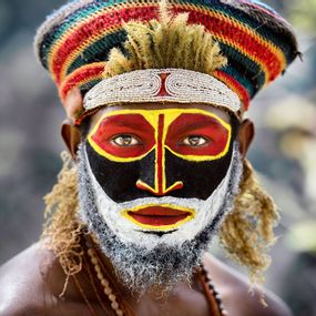 null - Miembro de la tribu Kunai de Papua Nueva Guinea