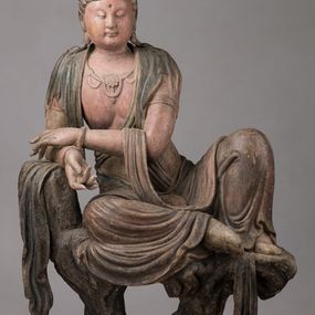 null - Bodhisattva Guanyin adagiato in mahārājalīlāsana