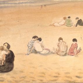 Nicanor Pinõle - Con niños en la playa
