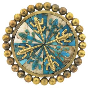 null - Orecchini con ornamento a mosaico raffigurante lucertole