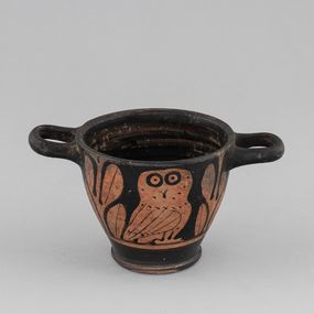null - Red-figure skyphos with owl