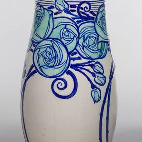 [object Object] - Vaso con rose stilizzate