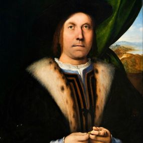 [object Object] - Portrait of man with rosary