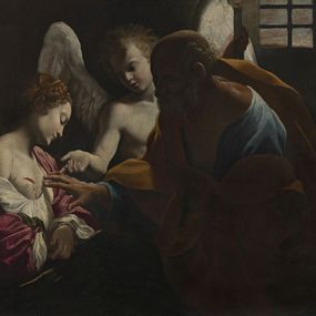 [object Object] - Saint Agatha visited in prison by Saint Peter and the angel