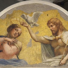 [object Object] - Incoronazione della Vergine (frammento del catino absidale della chiesa di San Giovanni Evangelista di Parma)