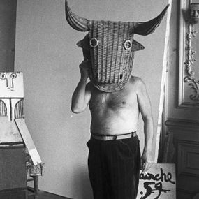 [object Object] - Picasso with bull mask